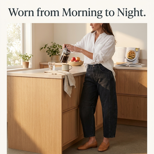 Nuvia Mid-Rise Barrel Jean