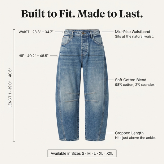 Nuvia Mid-Rise Barrel Jean